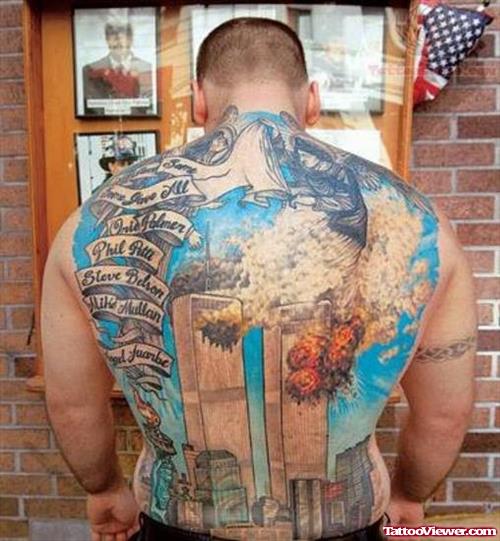 Memorial Tattoos on Full Back