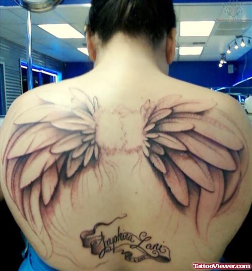 My Memorial Tattoo on Back Body