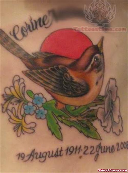 Memorial Sparrow Tattoo