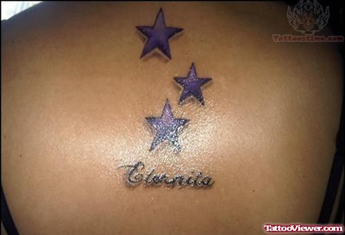 Memorial Stars Tattoos On Back