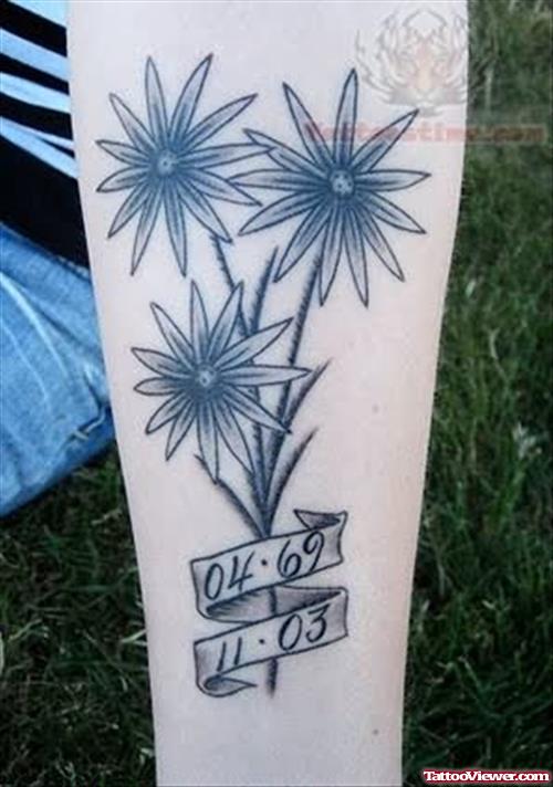 Memorial Flowers Tattoos