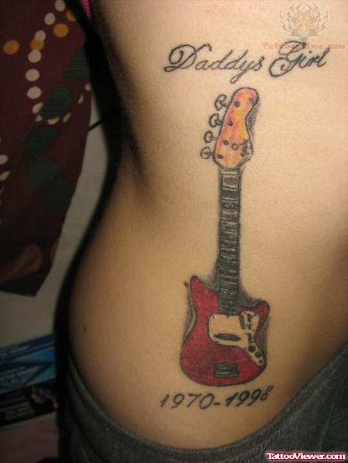Memorial Guitar Tattoo