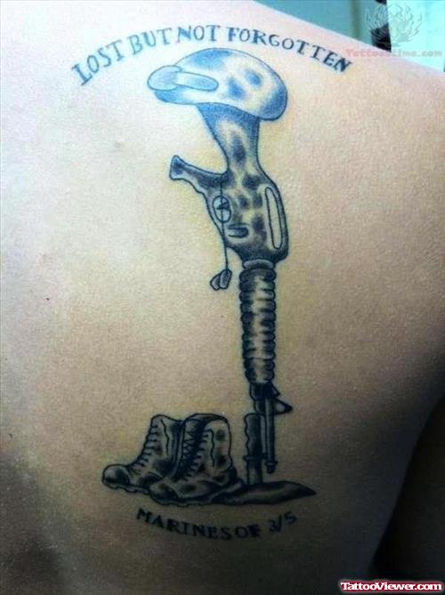 Marine Memorial Tattoo On Back
