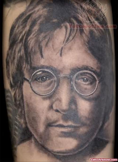 John Lenon Portrait Tattoo