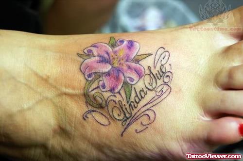 Lilly Memorial Tattoo on Foot