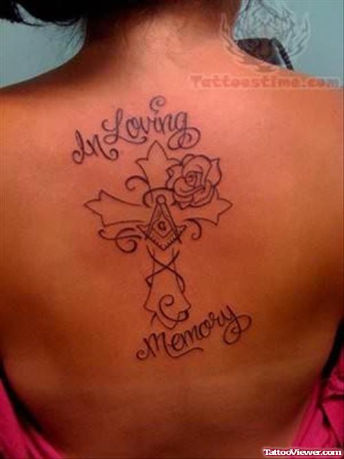 In Loving Memory Tattoo On Back Body