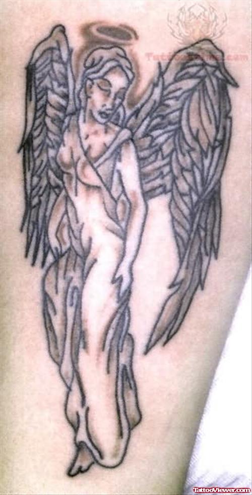 Angel Winged Mermaid Tattoo