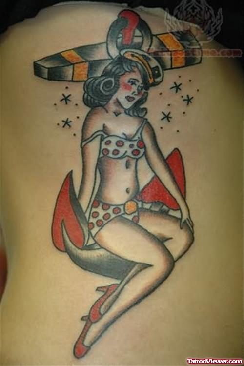 Mermaid And Anchor Tattoo