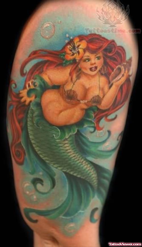 Fat Mermaid Tattoo