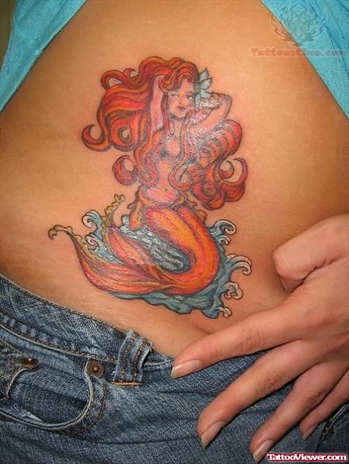 Mermaid Hip Tattoo