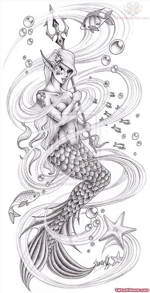 Mermaid Tattoo Sample