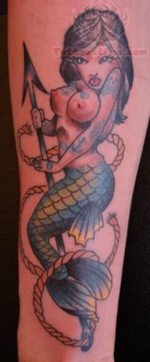 Small Mermaid Tattoo