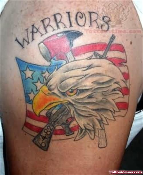 Military Warriors Tattoo On Shoulder