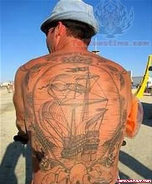 Military Tattoo Design On Full Back