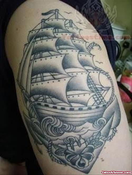 Tattoo of Military Ship
