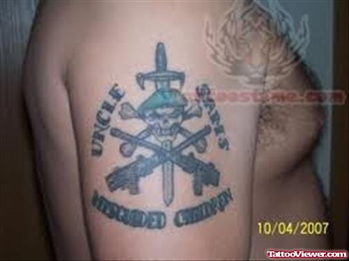 Military Tattoo For Bicep