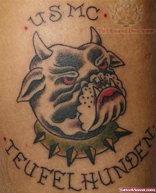 USMC Military Dog Tattoo
