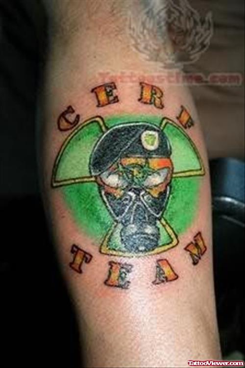 Elegant Military Tattoo On Arm
