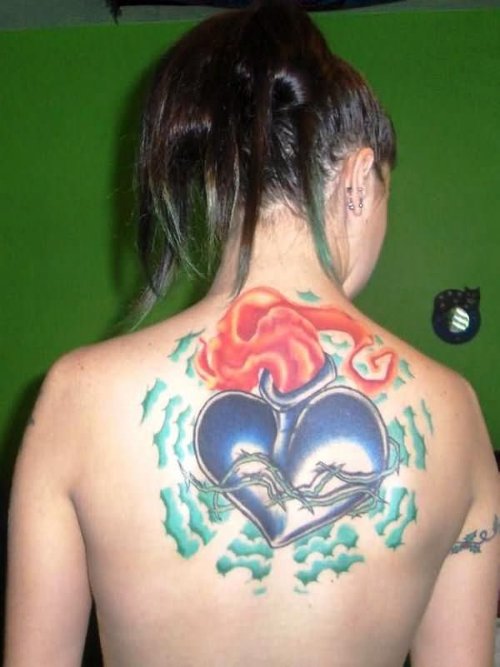 Nice Girl Upperback Mom Tattoo