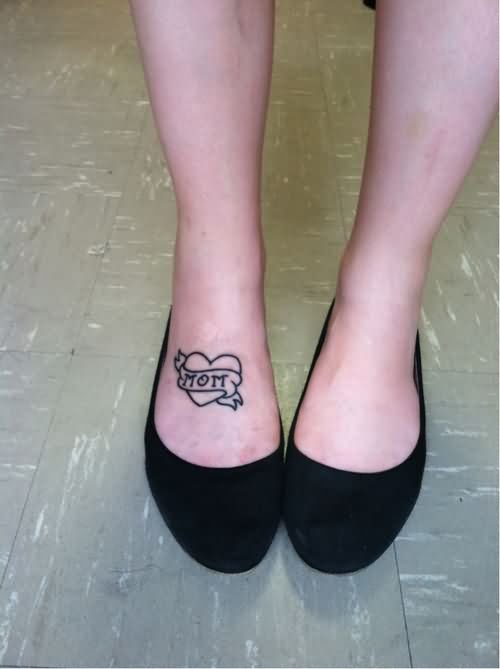 Girl Right Foot Mom Tattoo
