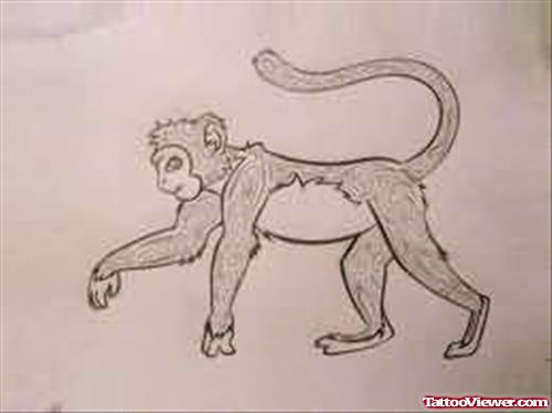 Chinese Monkey Tattoo Drawing