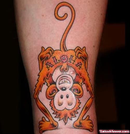 Monkey Colour Ink Tattoo
