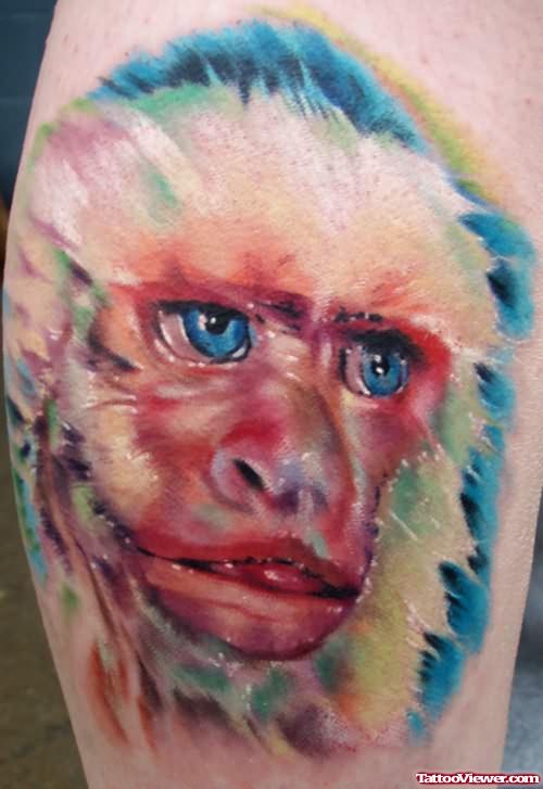 Monkey Coloured Tattoo