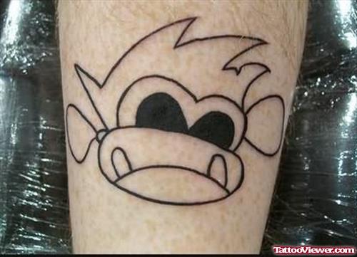 Funky Design For  Monkey Tattoo