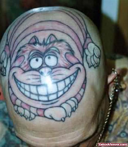 Cartoon Monkey Tattoos On Head