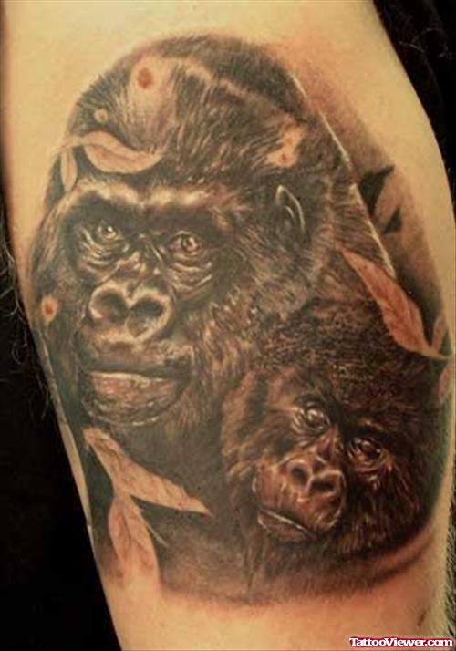 Funny Monkey Tattoos On Bicep