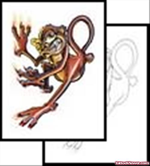 Animal Tattoos - Monkey