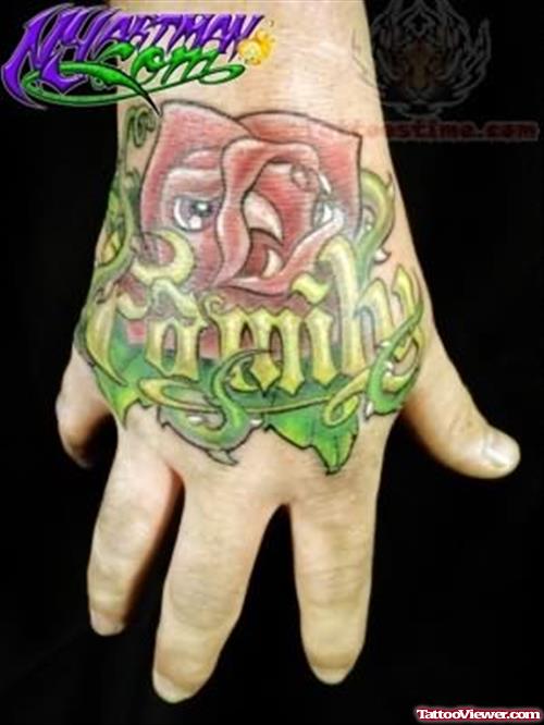 Monster Tattoo On Hand