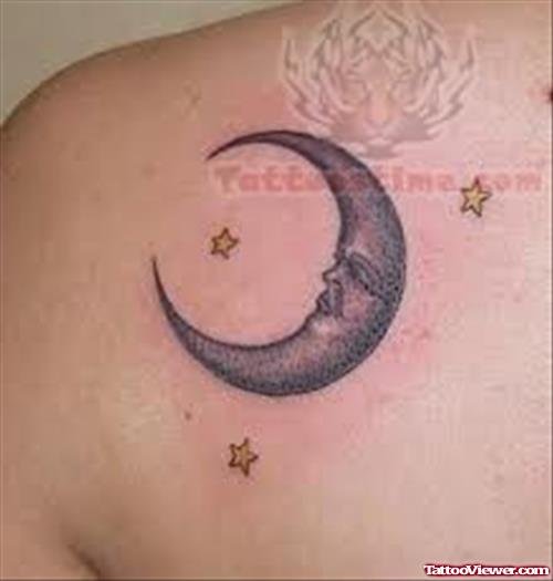 Moon Tattoos Upper Back