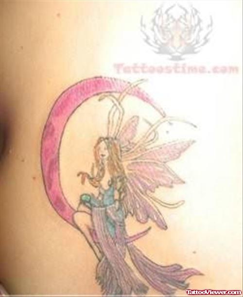 Fairy And Moon Tattoo