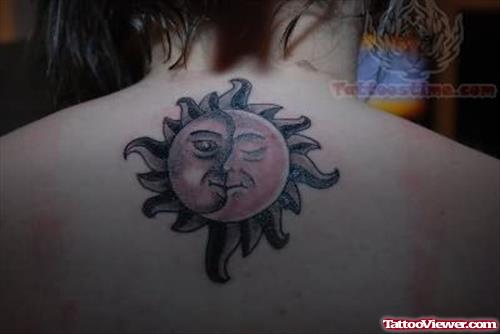 Sun aNd Moon Tattoo For Girls