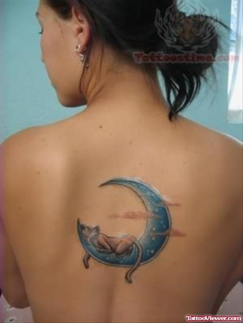 Back Body Moon Tattoo