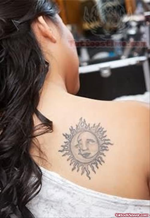 Sun and Moon Tattoos For Girls