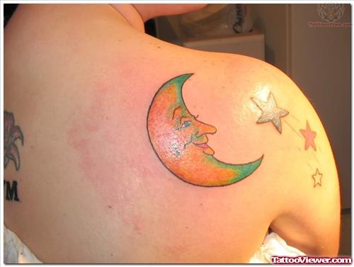Awesome Moon Tattoo Design for Girls