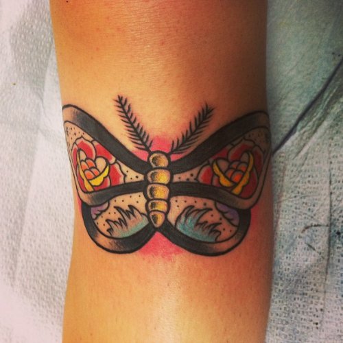 Best Colored Ink Moth Tattoo