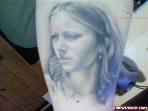 Mother Face Tattoo