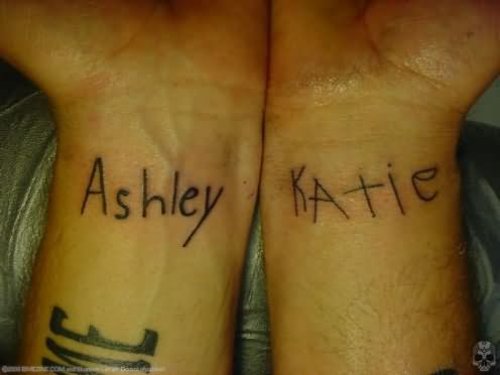 Ashley Katie Mother Tattoos On Wrists