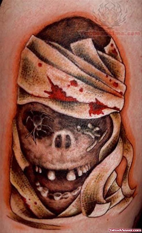 Mummy Skull Tattoo