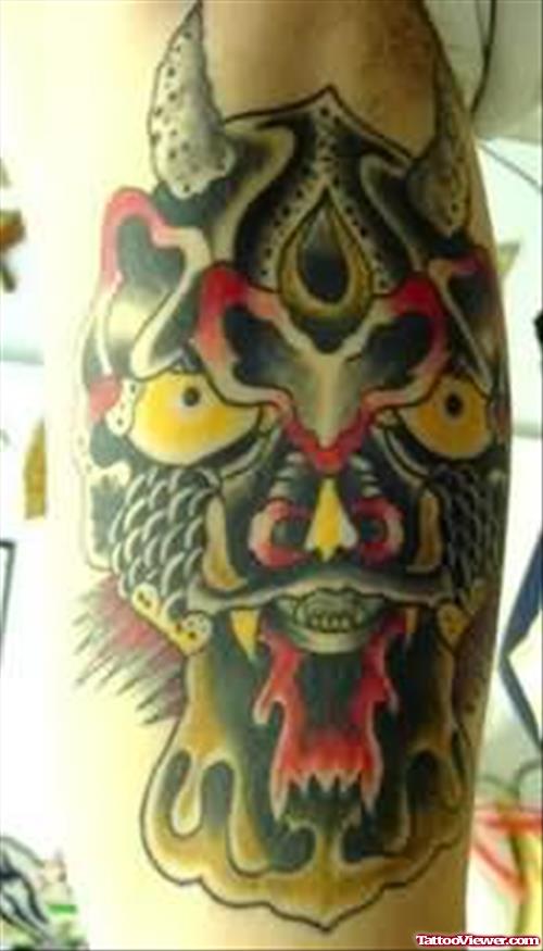 Devil Extreme Tattoo On Muscle