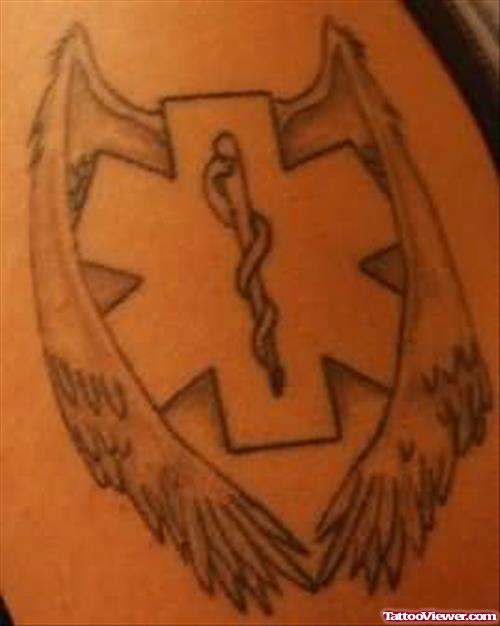 Angel Winged Muscles Tattoo