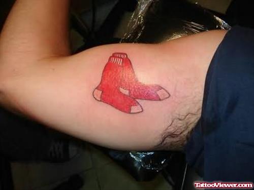Red Sox Tattoo On Muscle