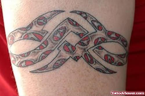 Tribal Bands Tattoos On Muscle