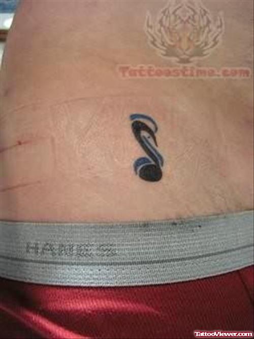 Music Tattoo Note On Hip