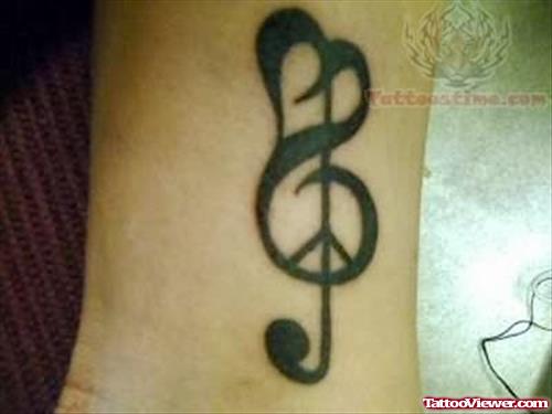 Paz Amor Music Tattoo
