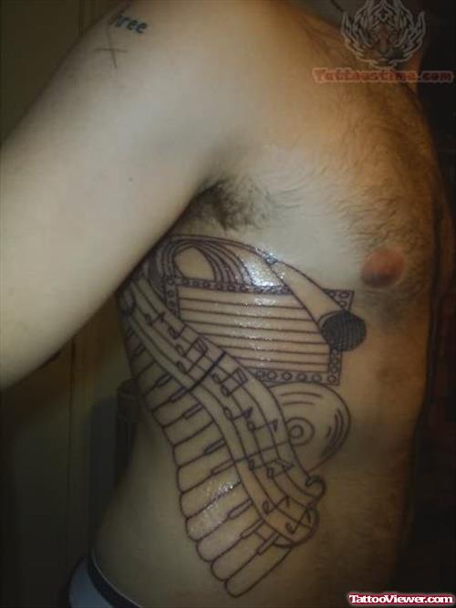 Music Outline Tattoo