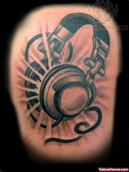 Music Headphones Tattoo